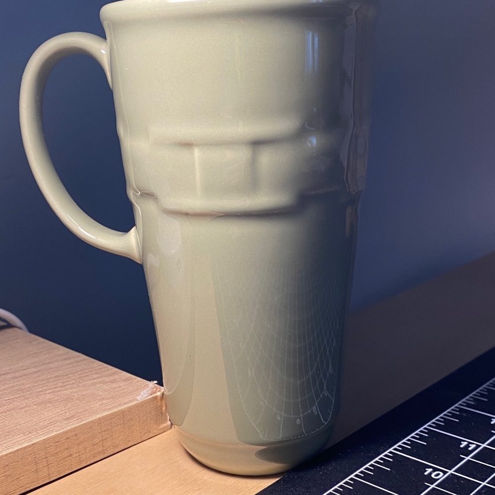 Longaberger Tall Ceramic Mug in Sage - Picture 2 of 3